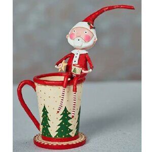 Lori Mitchell "Cocoa & Cookies Santa" Christmas Collectible Figure NEW